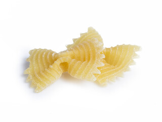 raw pasta isolated on white background