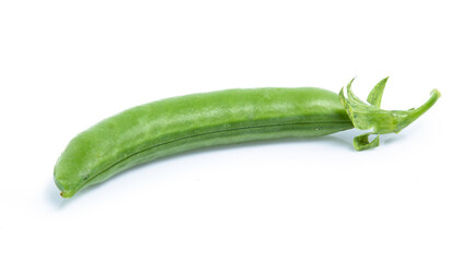 green pea vegetable bean isolated on white background
