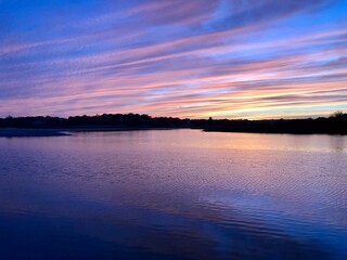 colorful sky on the water
