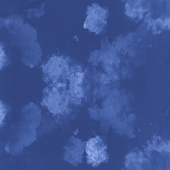 Watercolor Abstract Texture. Indigo Denim Tie Dye 