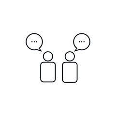 Chat speech bubble icon, user, chatting, communication related icon. Graphic illustration on white background EPS Vector