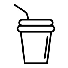 Plastic drinking cup icon vector isolated on white background, used for many purposes EPS Vector