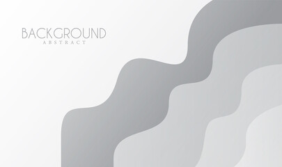 Abstract geometric banner on white and gray background. vector