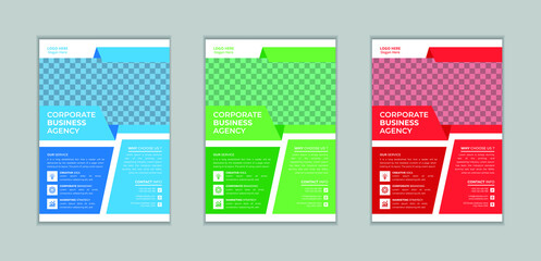 Modern and creative corporate  flyer template brochure cover design layout space for photo background, vector illustration template in A4 size