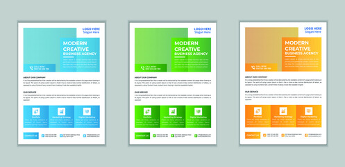 Modern and creative corporate  flyer template brochure cover design layout space for photo background, vector illustration template in A4 size
