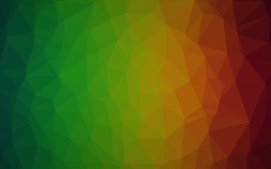 Dark Green, Red vector blurry triangle texture.