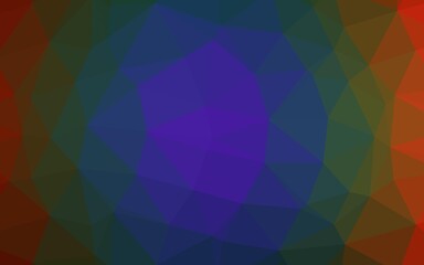 Dark Multicolor, Rainbow vector polygonal pattern.