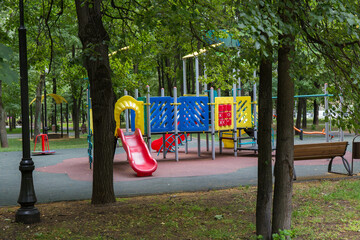 Children's playground in a residential area