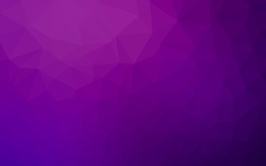 Dark Purple vector polygon abstract backdrop.