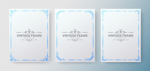 gradient vintage ornamental frame collection