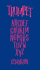 A set of grunge, dirty font. Capital letters. Uneven font. Letters are symbols for the design of a poster, flyer or presentation. Signs for logo. All letters are separate. Textural background.