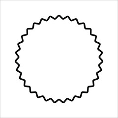 scalloped circles vector. Stamps vector icon isolated on blank background