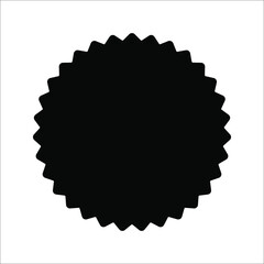 scalloped circles vector. Stamps vector icon isolated on blank background