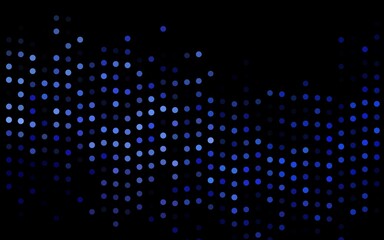 Dark BLUE vector background with bubbles.