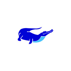 Obraz premium illustration logo crocodile icon templet vector