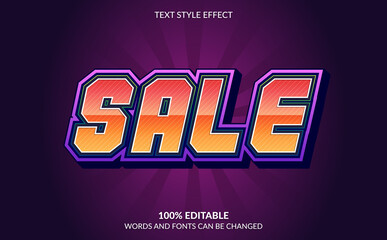 Editable Text Effect, Sale Text Style