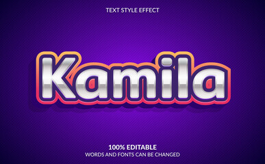 Editable Text Effect, Baby, Cute Orange Text Style