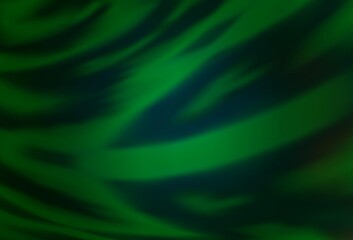 Dark Green vector blurred shine abstract template.