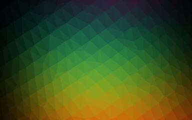 Dark Multicolor, Rainbow vector abstract polygonal cover.