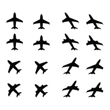 Air plane icon set