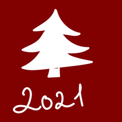 christmas tree with red ribbon