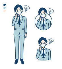 simple suit businessman mask_Be-troubled