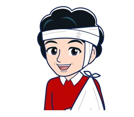 Elderly woman wearing a fashionable perm