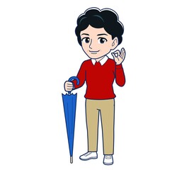 Elderly woman wearing a fashionable perm