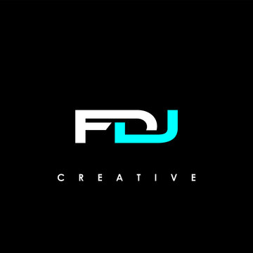 FDJ Letter Initial Logo Design Template Vector Illustration