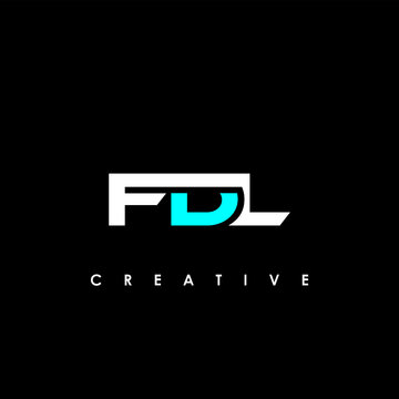 FDL Letter Initial Logo Design Template Vector Illustration