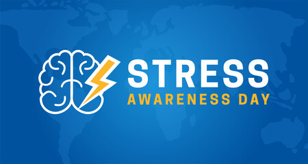 Stress Awareness Day Background Banner Illustration