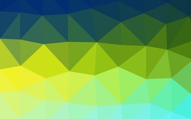 Dark Blue, Yellow vector triangle mosaic template.