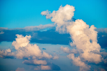 Blue sky with white clouds for natural background