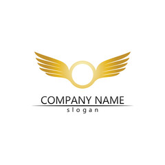 Black wing logo symbol for a professional designer