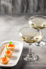 Glasses of  champagne