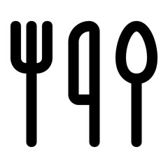 Cutlery Line Icon Vector