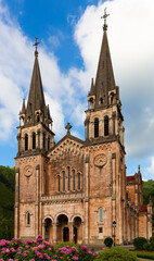 Fototapeta na wymiar Covadonga monastery - ancient Catholic Basilica, Asturias, Spain