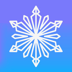 Snowflake icon. Outline vector icon. Thin line Christmas holiday symbol. Snow for creation of New Year artistic compositions. Winter decoration vector illustration