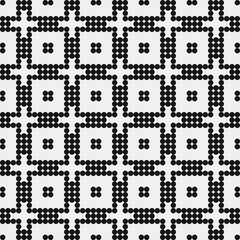 Fototapeta premium Abstract Cross Pattern Dots Logo generative computational art illustration