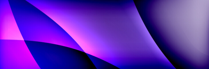 Fluid gradient neon color waves, vector abstract background