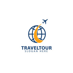 Travel logo design, holiday vector icon illustration