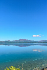 爽やかな秋晴れの田沢湖