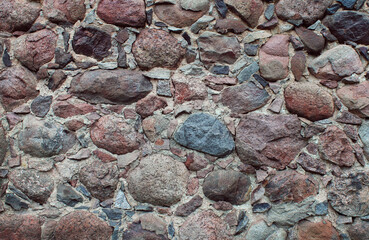 Ancient Stone wall brickwork of the fortress