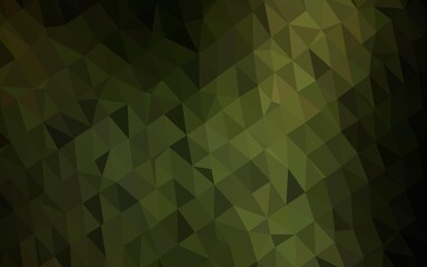 Dark Green vector triangle mosaic template.