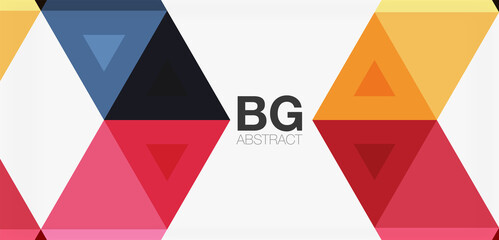 Mosaic triangle pattern abstract background for cover, banner, flyer and poster and other template