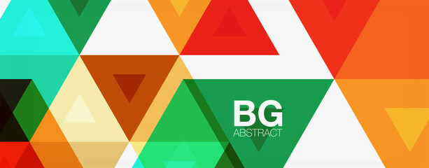 Mosaic triangle pattern abstract background for cover, banner, flyer and poster and other template