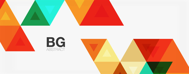 Mosaic triangle pattern abstract background for cover, banner, flyer and poster and other template