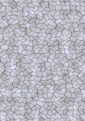 black honeycombs of a bizarre unusual shape on the background of imitation of gray water with light highlights