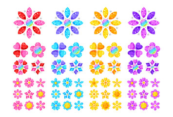 宝石／花／セット／A