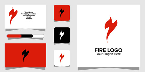 Obraz premium Illustration Vector Graphic of Fire Logo. Perfect to use for Technology Company